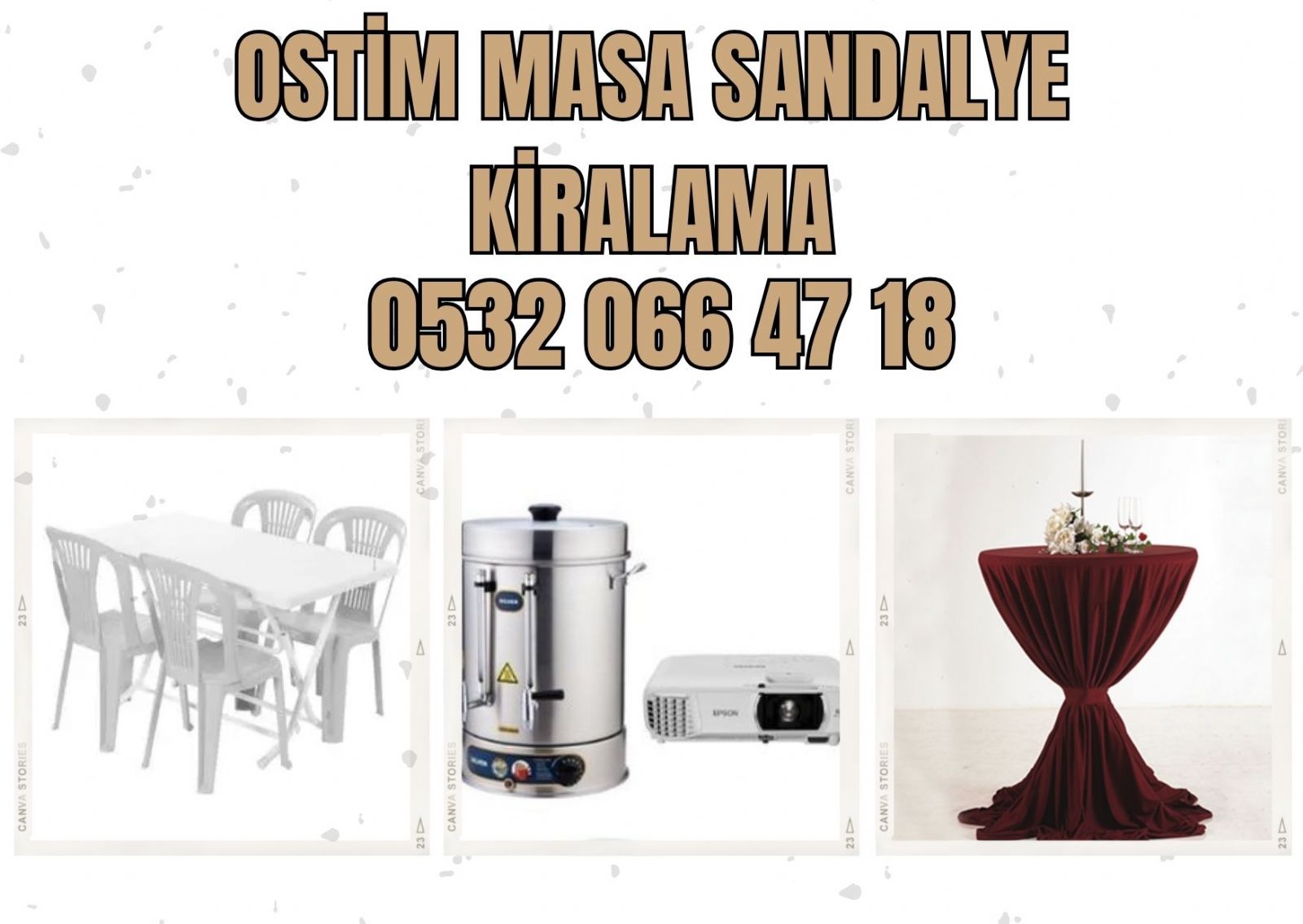 Ostim Masa Sandalye Kiralama
